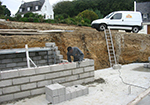 Réalisation des fondations à Vellescot